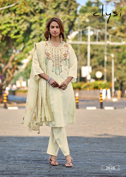 Nooria Clysi Roman Simmer Readymade Pant Style Suits Exporter Gujarat