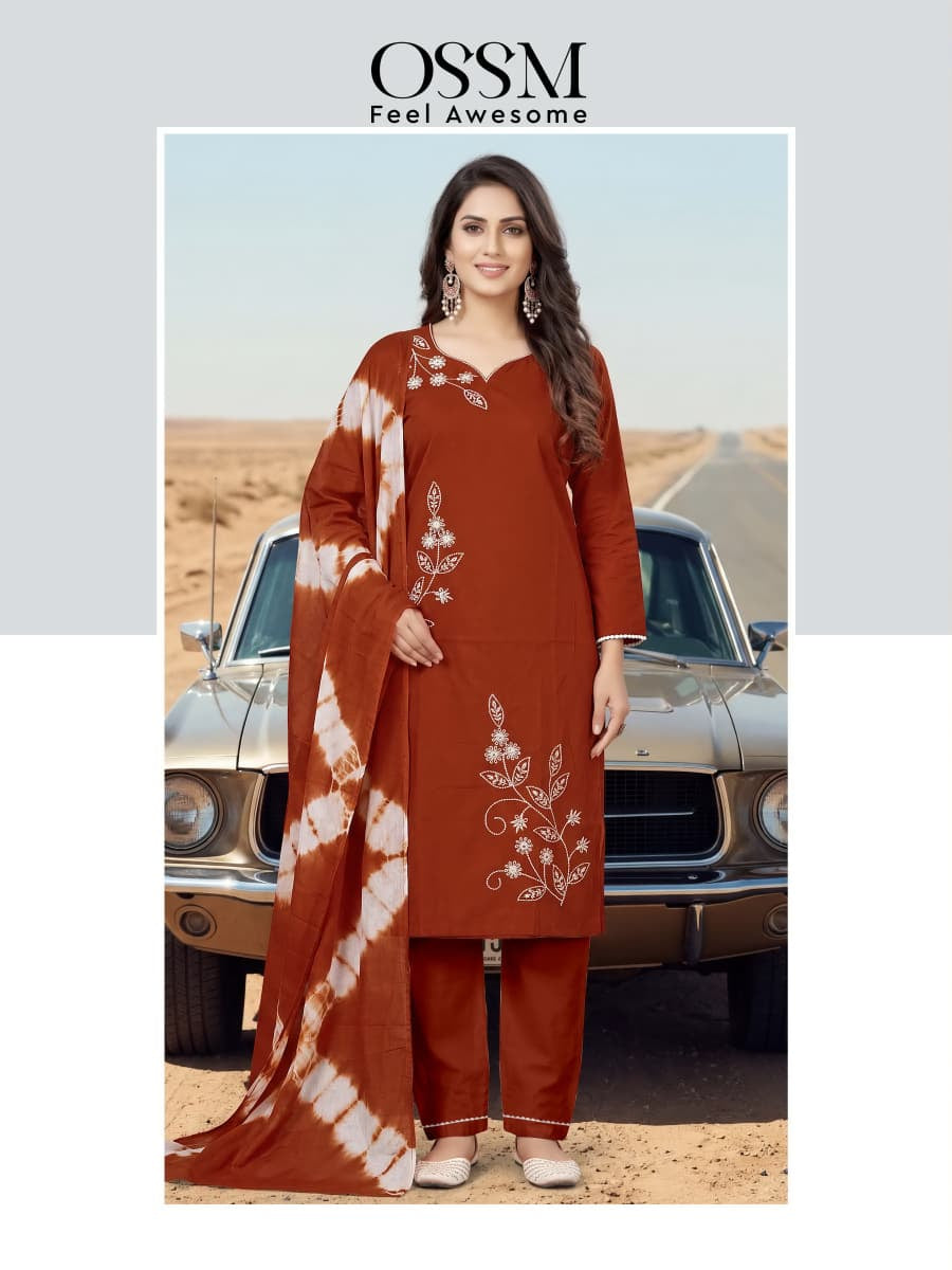 Noorie Ossm Cotton Readymade Pant Style Suits Supplier India