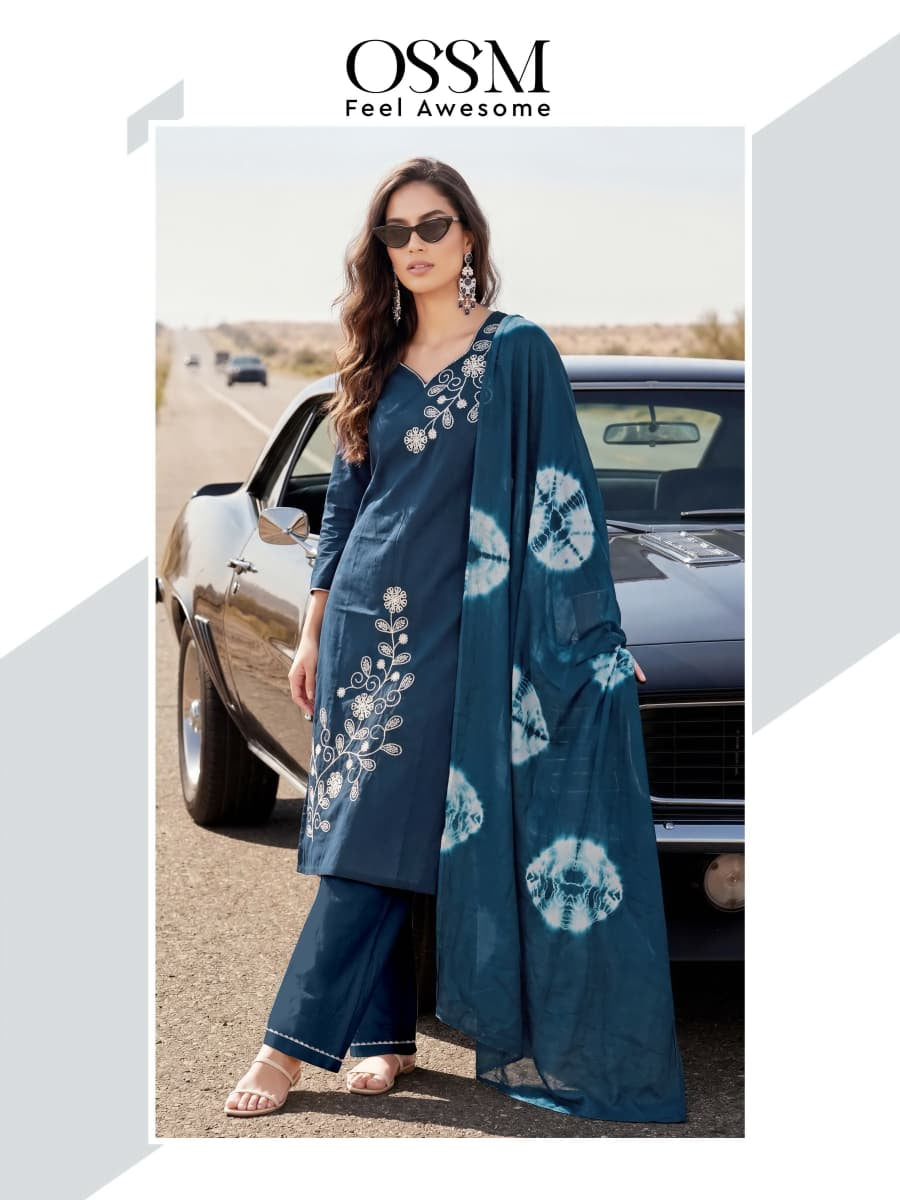 Noorie Ossm Cotton Readymade Pant Style Suits Supplier India