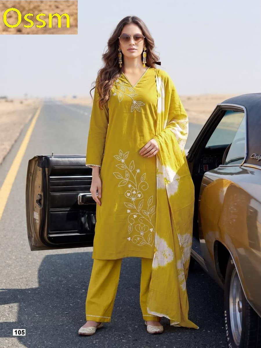 Noorie Ossm Cotton Readymade Pant Style Suits Supplier India