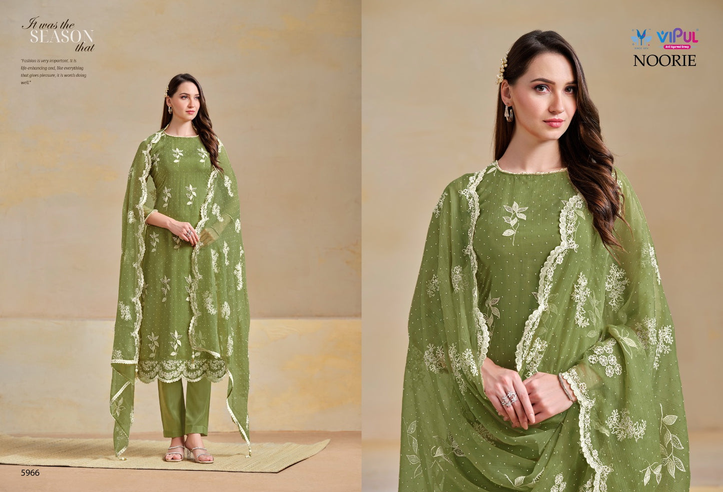 Noorie Vipul Organza Pant Style Suits Supplier Gujarat