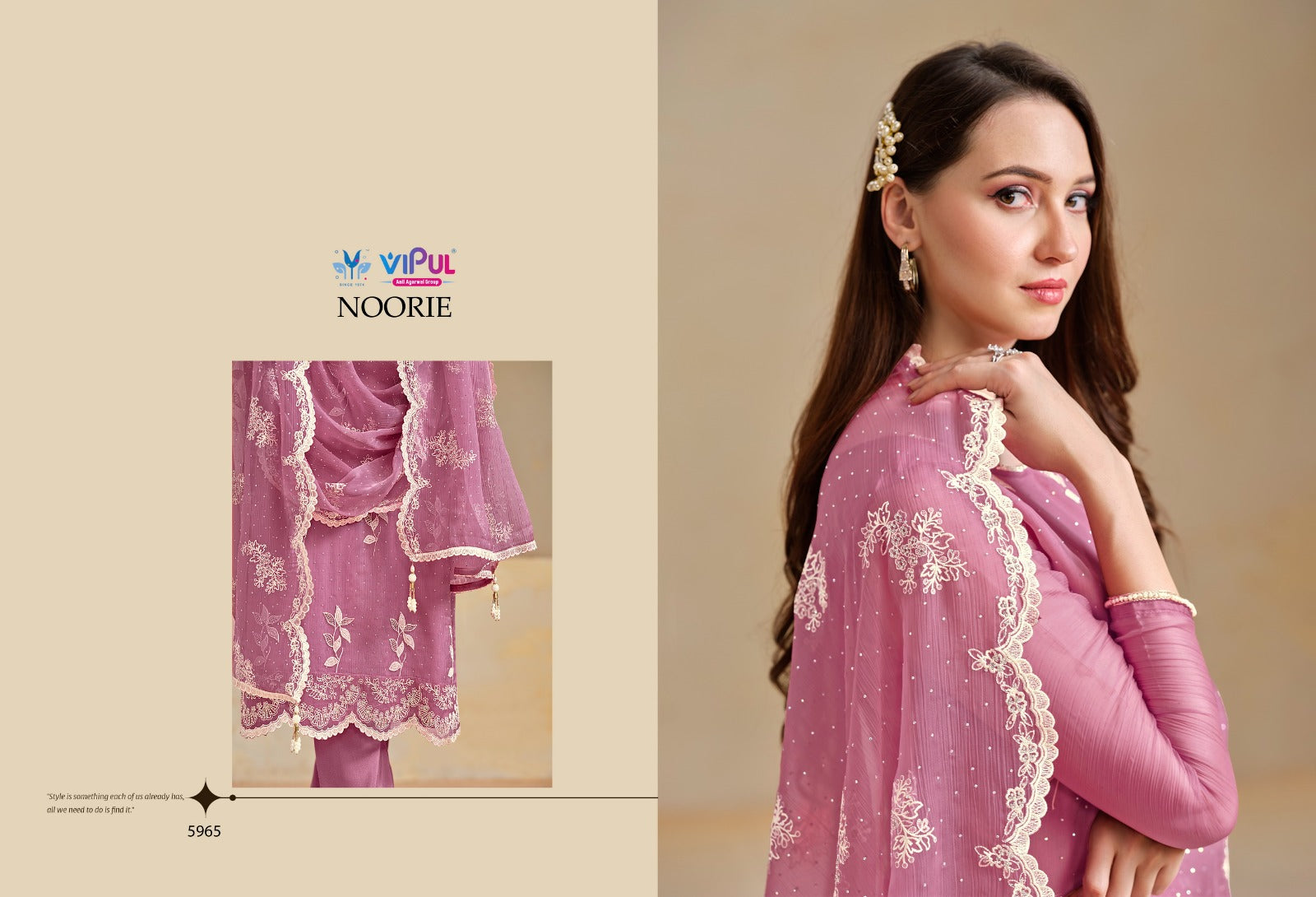 Noorie Vipul Organza Pant Style Suits Supplier Gujarat