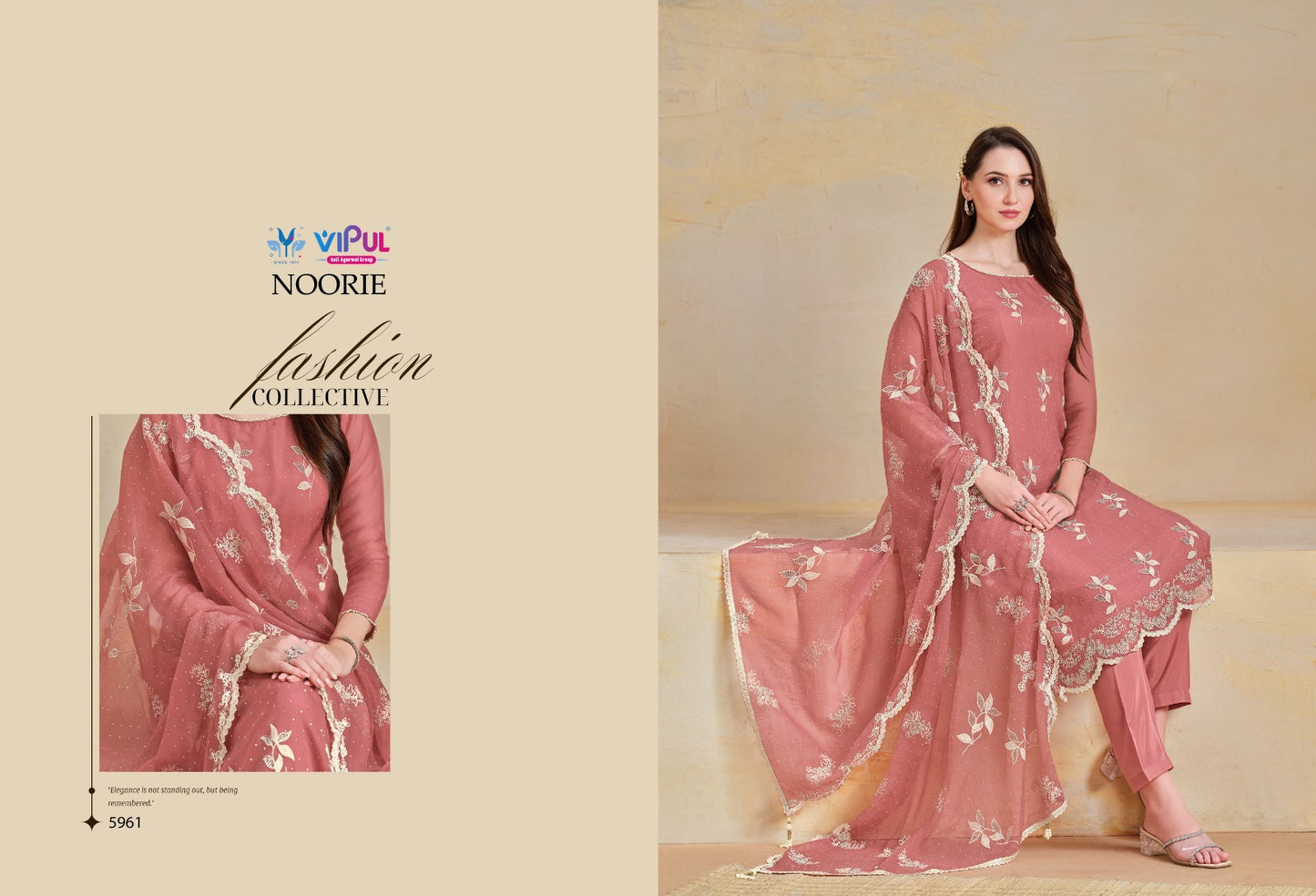 Noorie Vipul Organza Pant Style Suits Supplier Gujarat