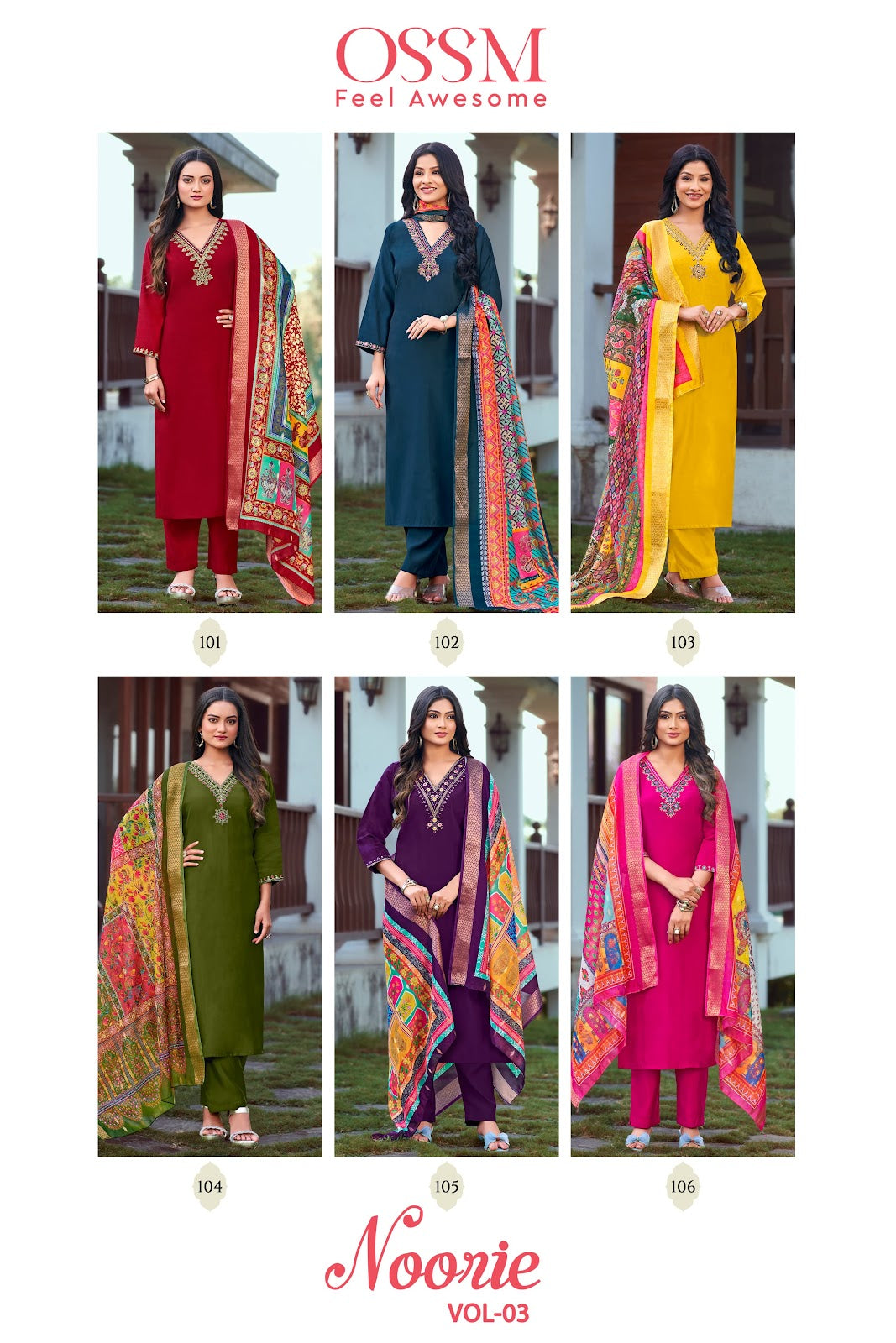 Noorie Vol 3 Ossm Roman Silk Readymade Pant Style Suits Manufacturer Ahmedabad