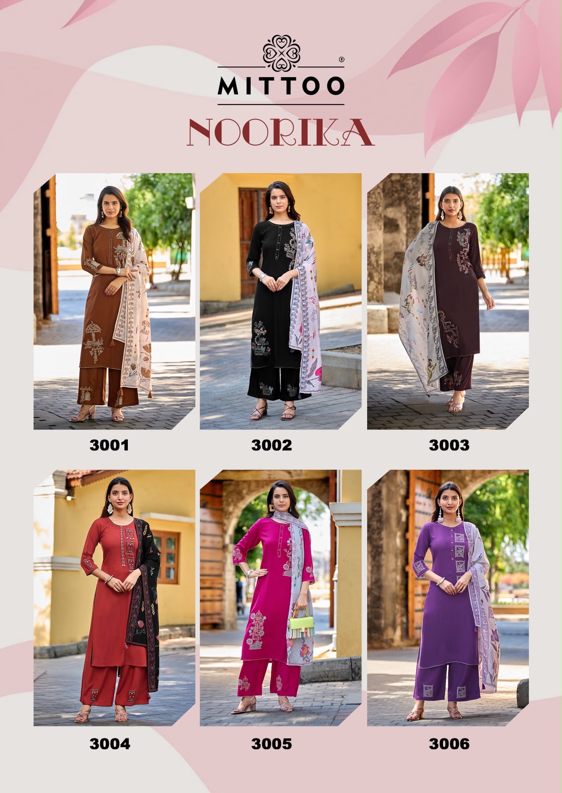 Noorika Mittoo Rayon Readymade Plazzo Style Suits Supplier Gujarat