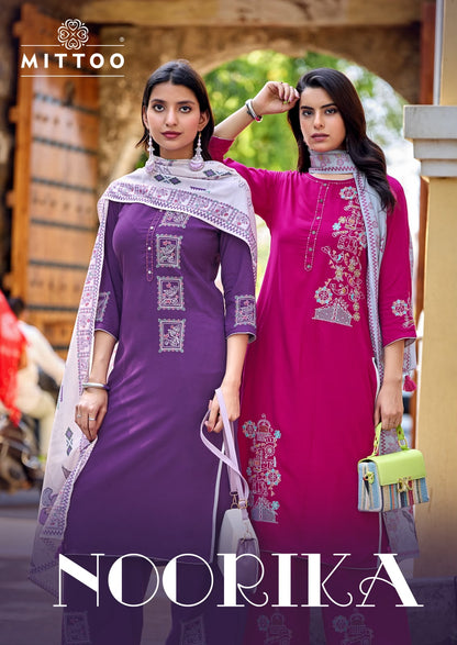 Noorika Mittoo Rayon Readymade Plazzo Style Suits Supplier Gujarat