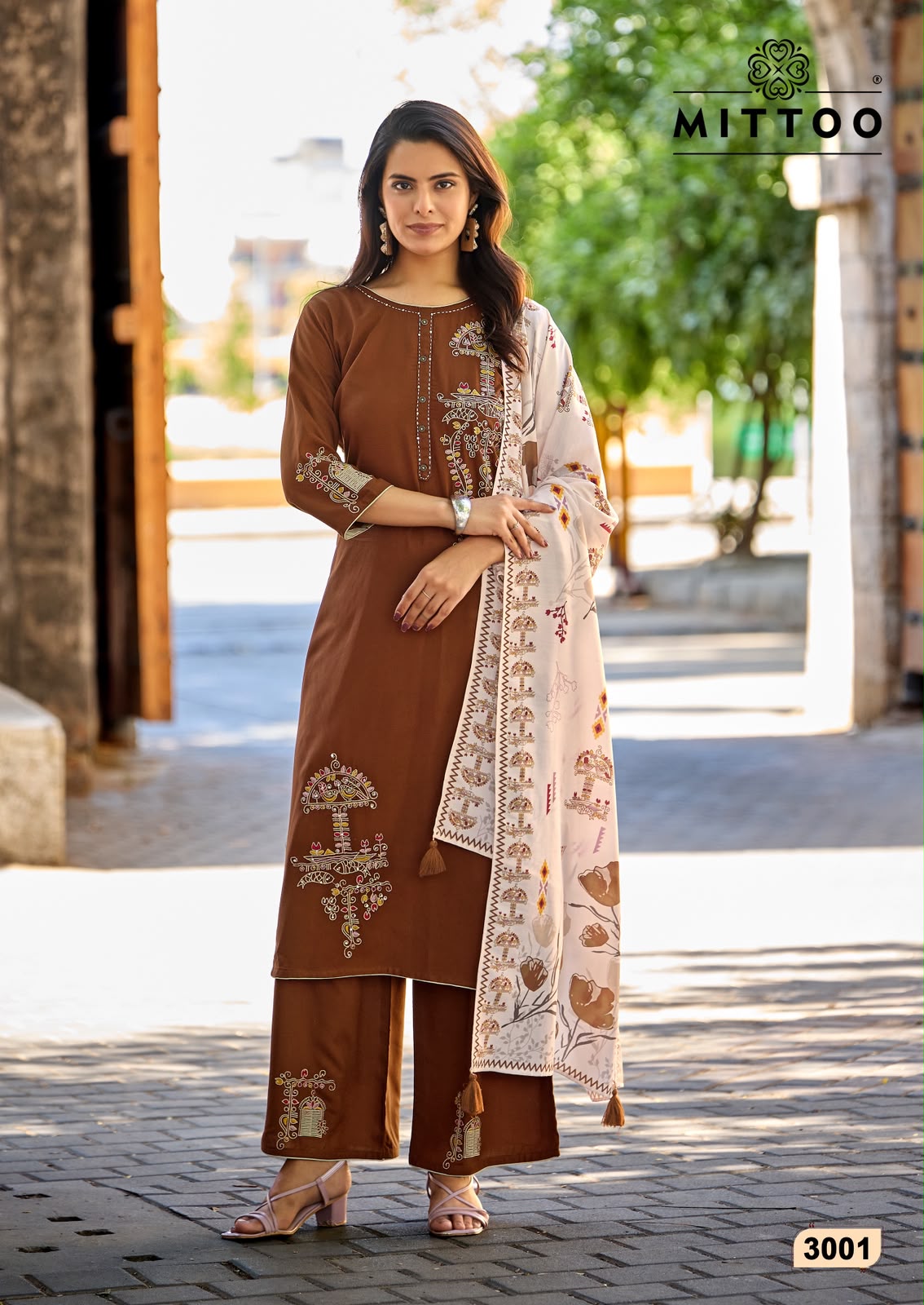 Noorika Mittoo Rayon Readymade Plazzo Style Suits Supplier Gujarat