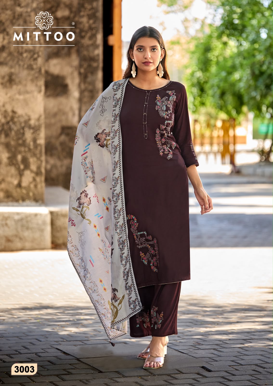 Noorika Mittoo Rayon Readymade Plazzo Style Suits Supplier Gujarat
