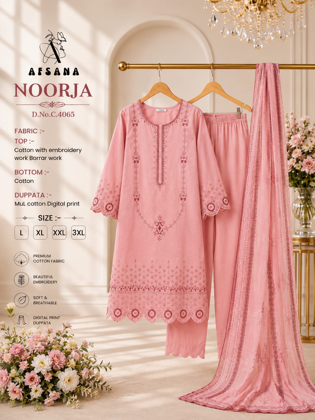 Noorja Afsana Cotton Pakistani Readymade Suits Wholesaler India
