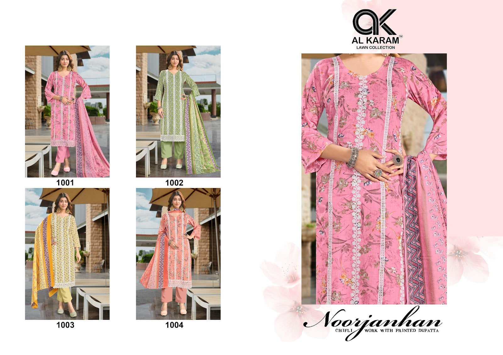 Noorjanhan Al Karam Pure Cotton Karachi Salwar Suits Supplier India
