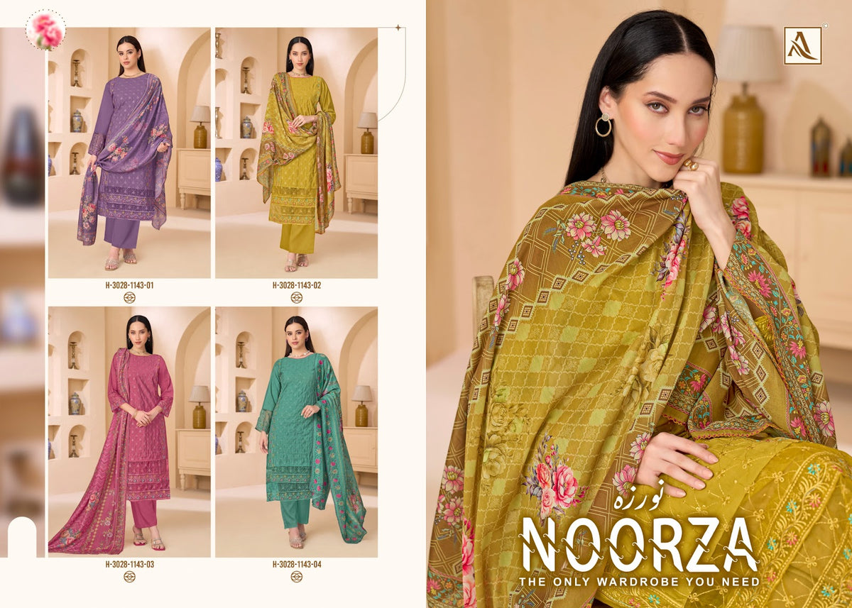 Noorza Alok Mudaal Silk Karachi Salwar Suits Exporter Gujarat