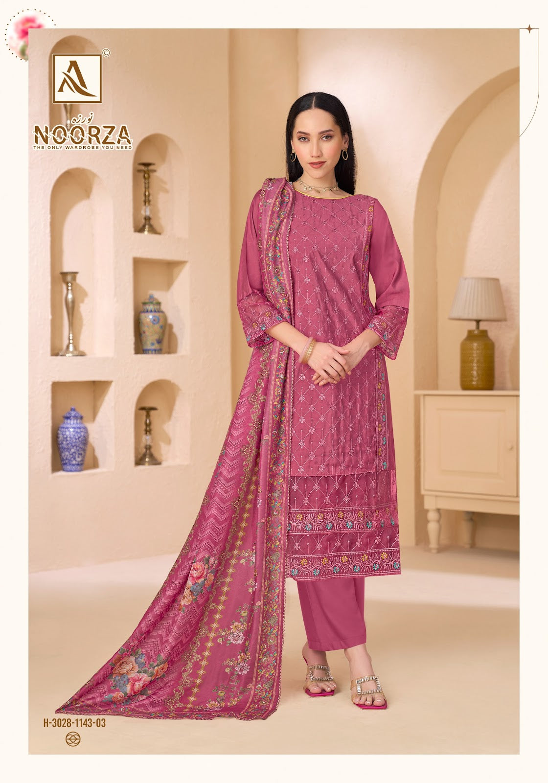 Noorza Alok Mudaal Silk Karachi Salwar Suits Exporter Gujarat