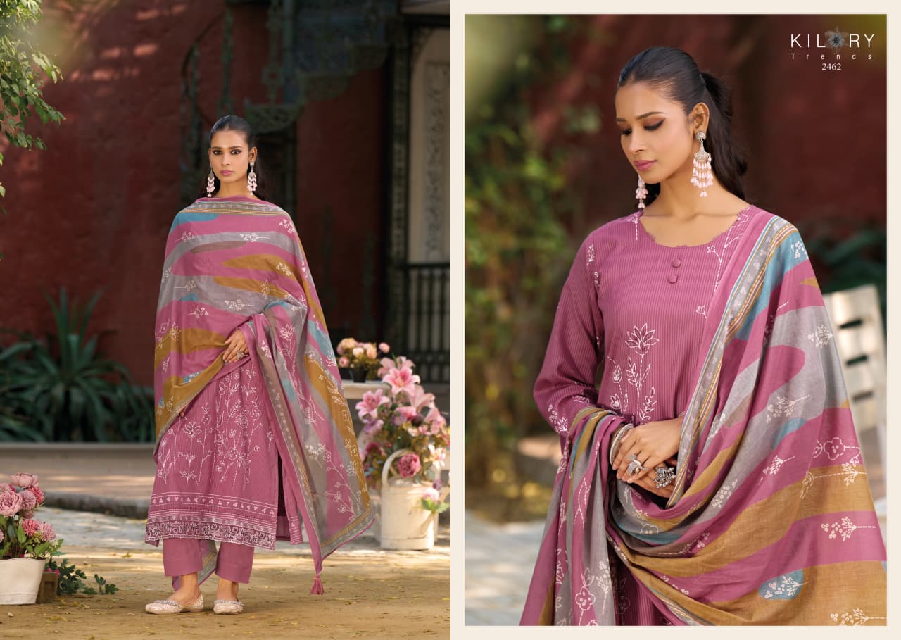 Noosh Kilory Lawn Cotton Pant Style Suits Wholesaler Ahmedabad