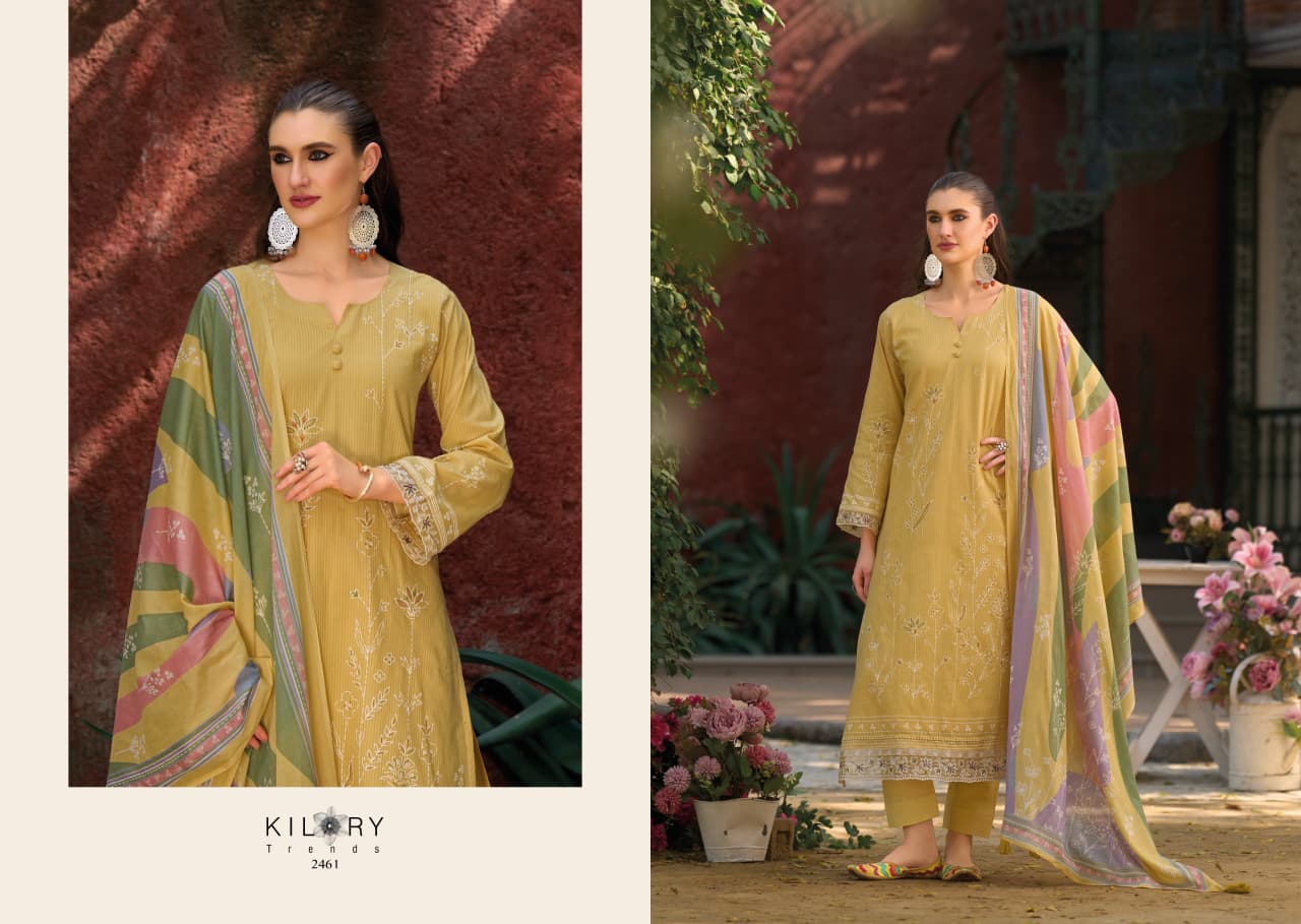 Noosh Kilory Lawn Cotton Pant Style Suits Wholesaler Ahmedabad