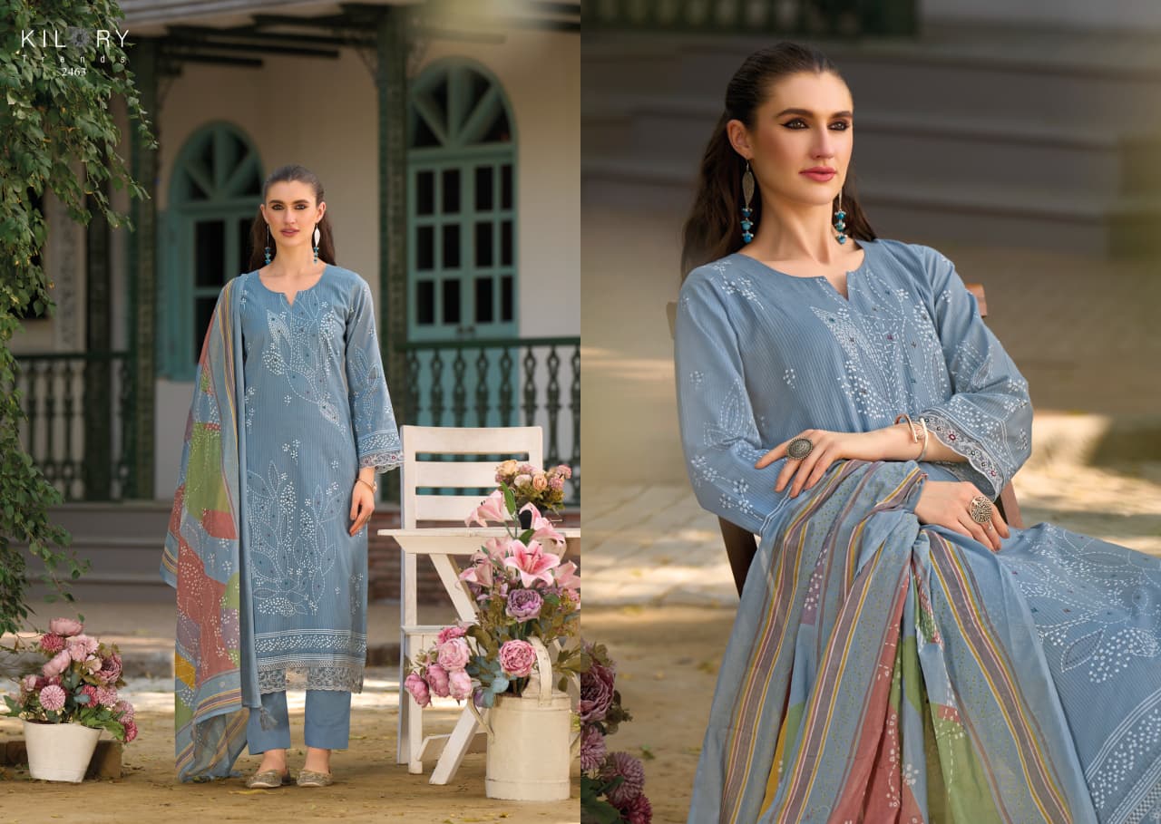 Noosh Kilory Lawn Cotton Pant Style Suits Wholesaler Ahmedabad