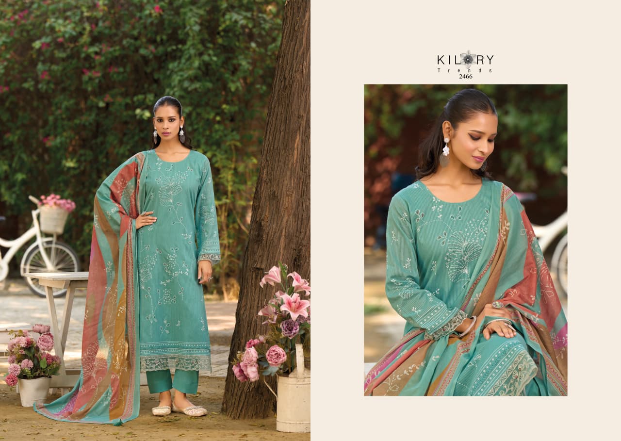 Noosh Kilory Lawn Cotton Pant Style Suits Wholesaler Ahmedabad