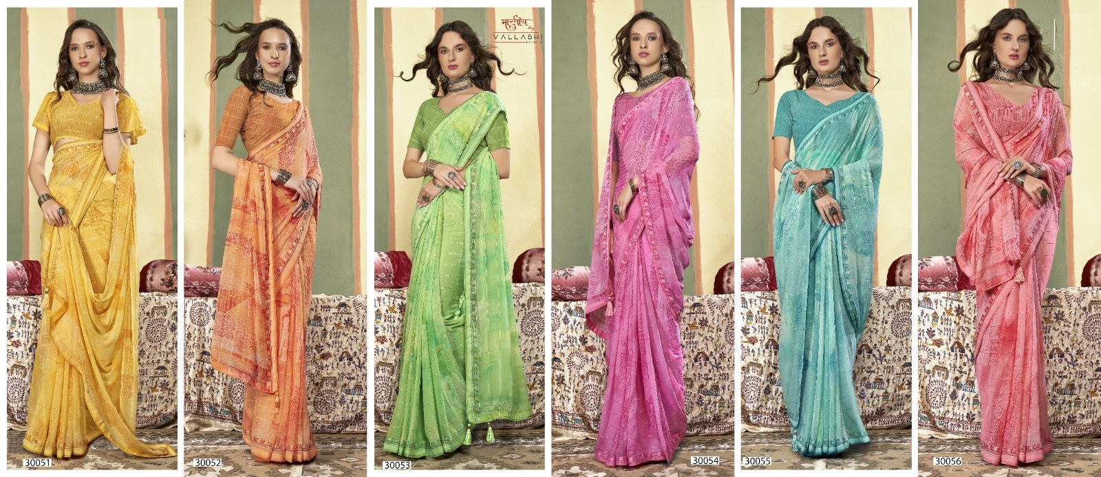 Nora Vallabhi Prints Georgette Sarees Exporter Ahmedabad