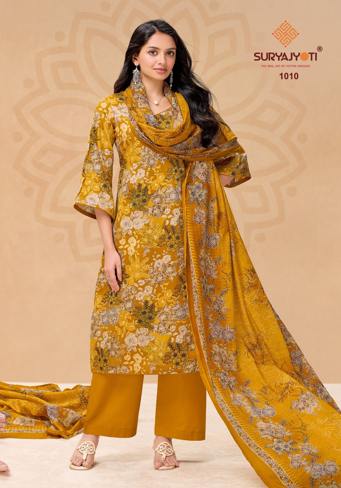 Nora Vol 1 Cotton Dupatta Suryajyoti Jaam Satin Pant Style Suits Wholesaler Gujarat