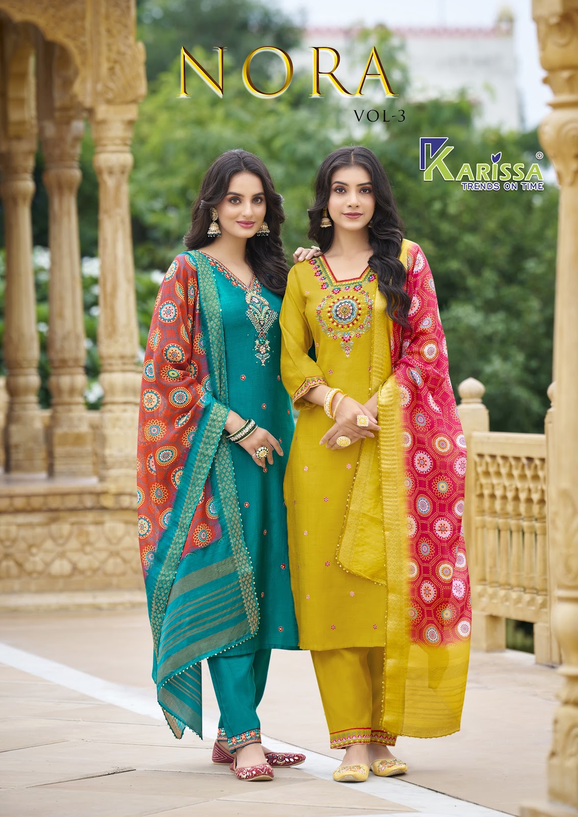 Nora Vol 3 Karissa Liva Readymade Pant Style Suits Wholesale Price