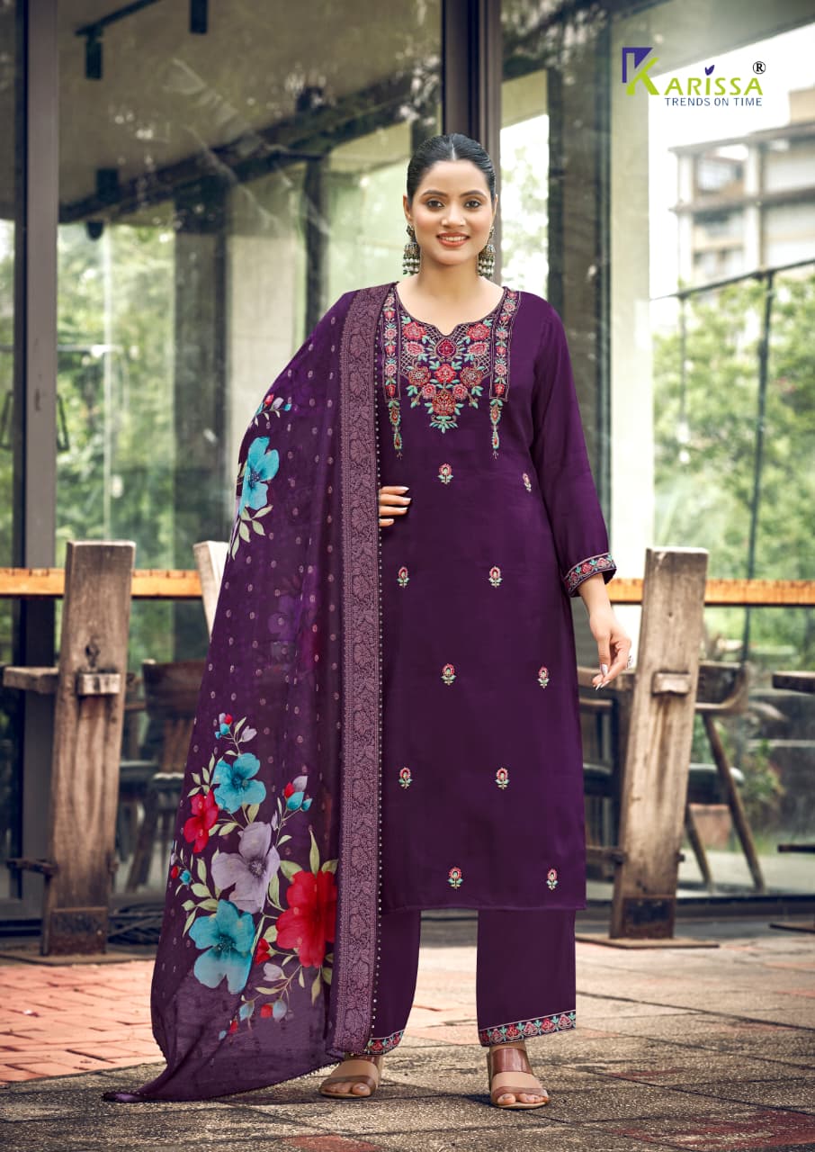 Nora Vol 5 Karissa Viscose Weaving Readymade Pant Style Suits Wholesaler Ahmedabad