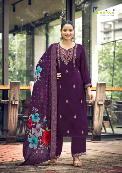 Nora Vol 5 Karissa Viscose Weaving Readymade Pant Style Suits Wholesaler Ahmedabad