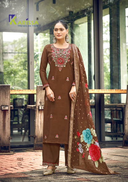 Nora Vol 5 Karissa Viscose Weaving Readymade Pant Style Suits Wholesaler Ahmedabad