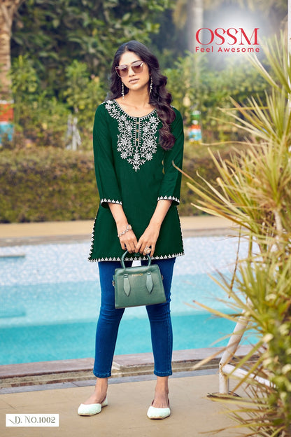 Nora Vol 6 Ossm Rayon 16Kg Short Kurtis Supplier India