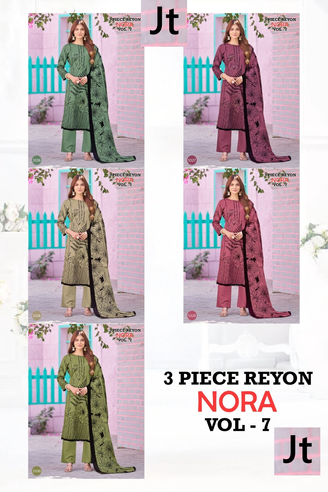 Nora Vol 7 Jt Rayon Pant Style Suits Exporter