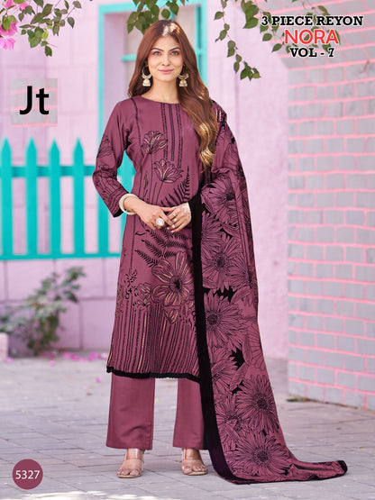 Nora Vol 7 Jt Rayon Pant Style Suits Exporter