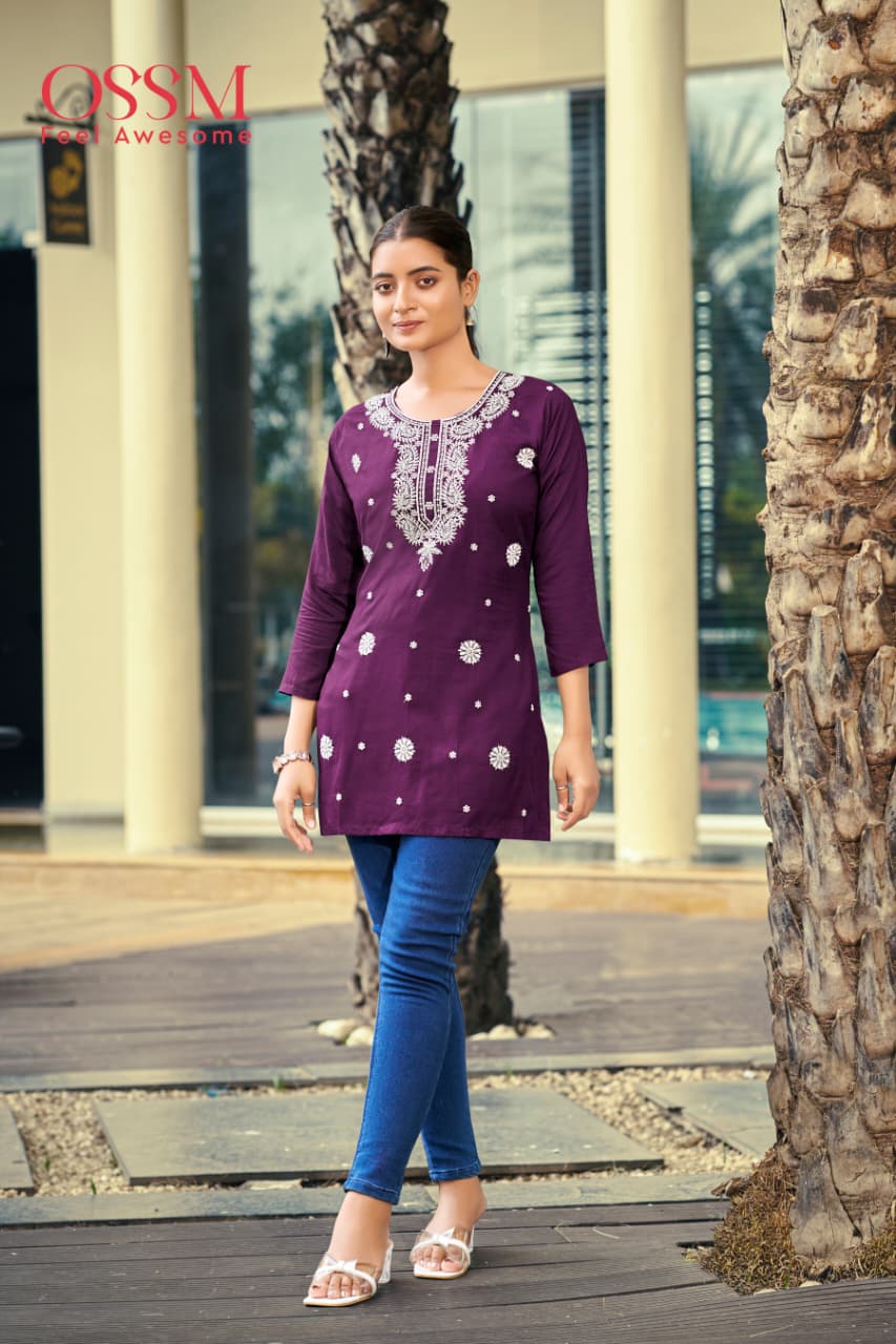 Nora Vol 7 Ossm Rayon 16Kg Short Kurtis Exporter Ahmedabad