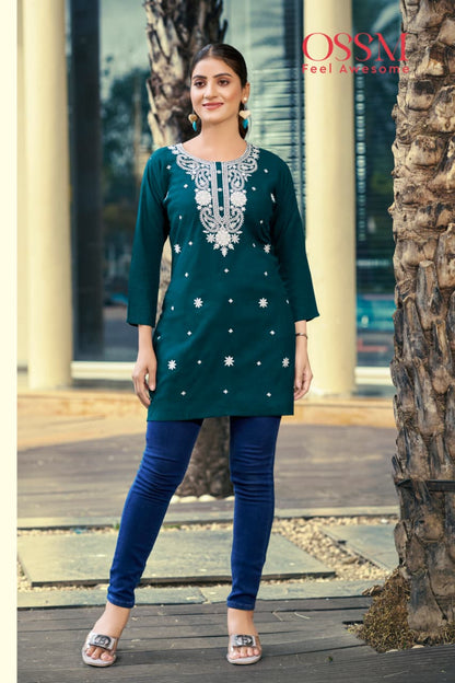 Nora Vol 7 Ossm Rayon 16Kg Short Kurtis Exporter Ahmedabad