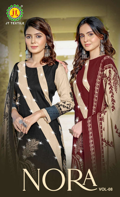 Nora Vol 8 Jt Rayon Plazzo Style Suits Wholesaler India