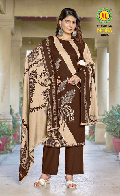 Nora Vol 8 Jt Rayon Plazzo Style Suits Wholesaler India