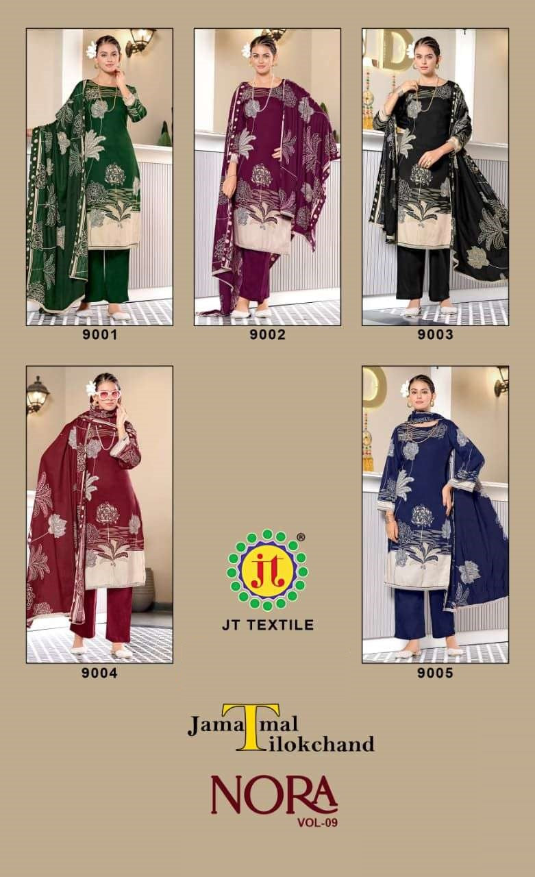 Nora Vol 9 Jt Rayon Pant Style Suits Wholesaler Gujarat