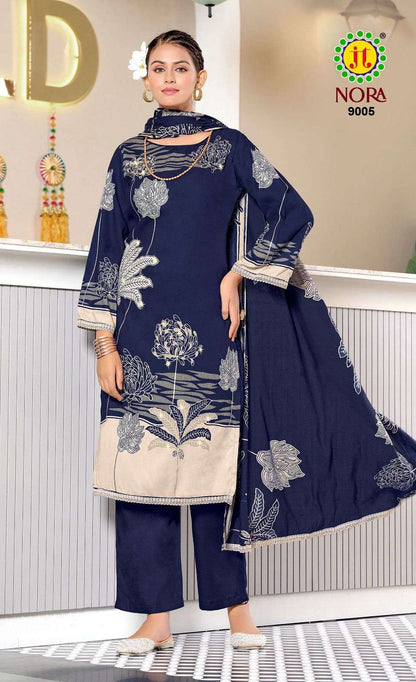 Nora Vol 9 Jt Rayon Pant Style Suits Wholesaler Gujarat