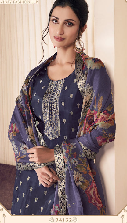 Noraa 2 Kuleesh Vinay Fashion Llp Silk Jacquard Pant Style Suits Wholesaler Gujarat