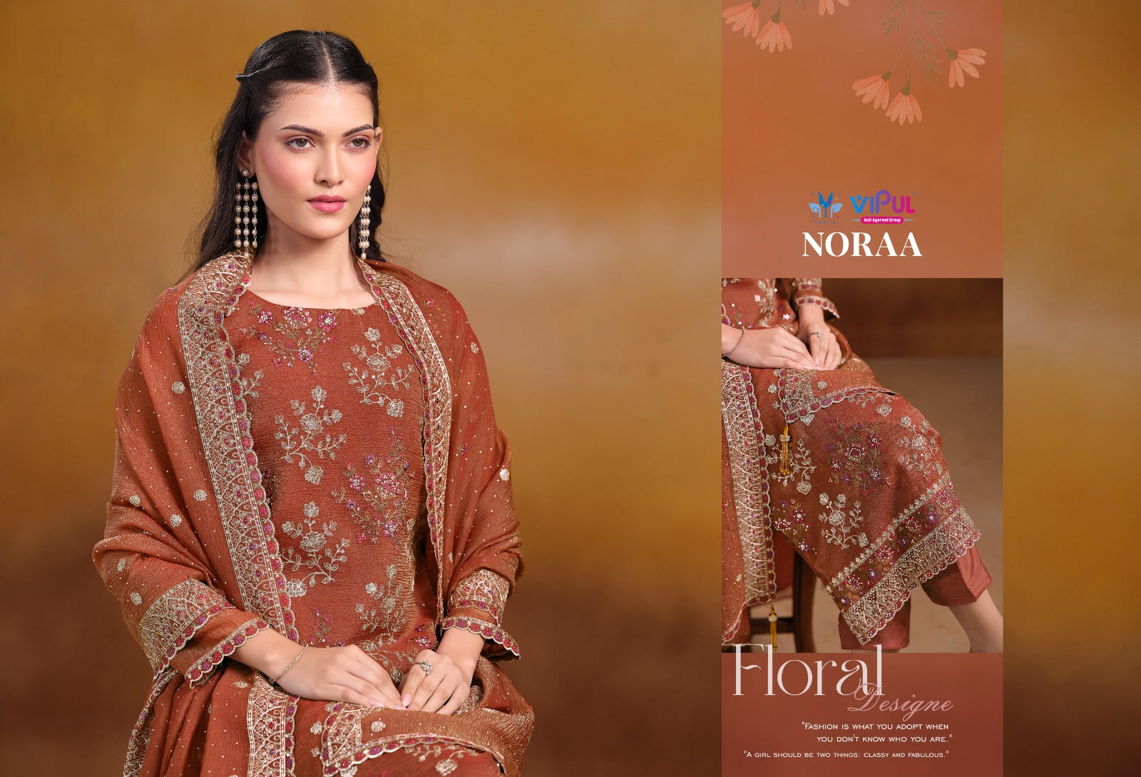 Noraa Vipul Organza Pant Style Suits Wholesaler