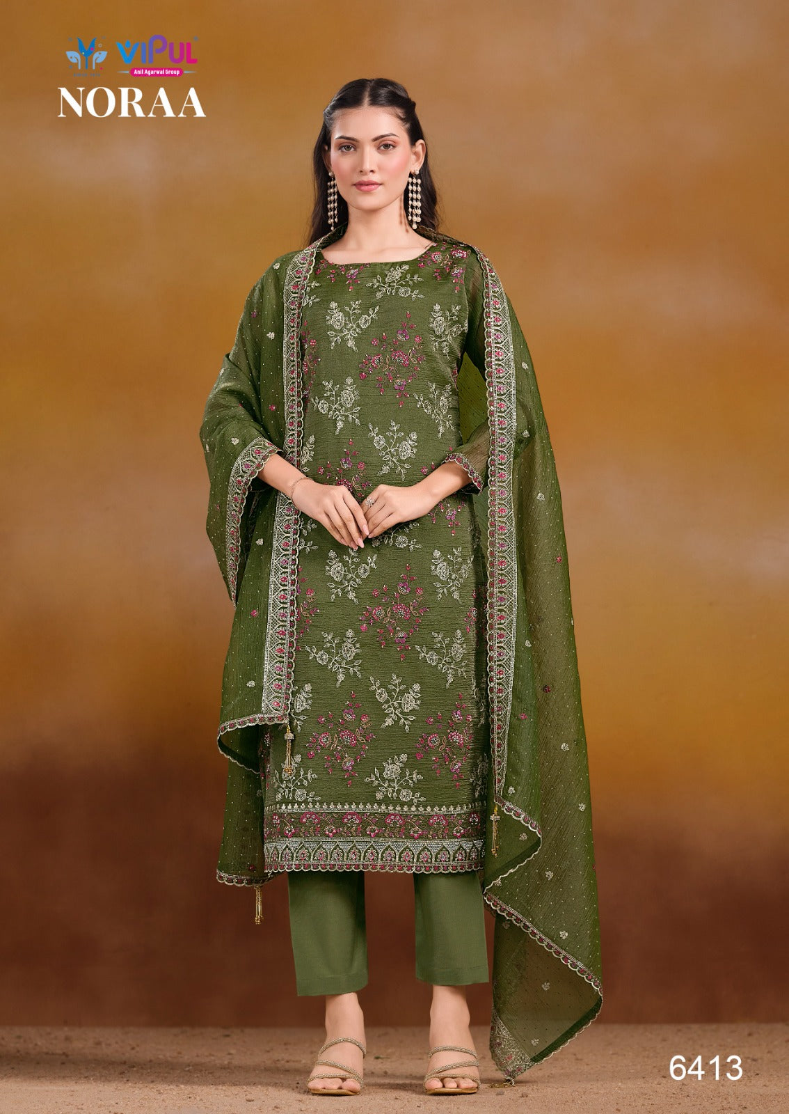 Noraa Vipul Organza Pant Style Suits Wholesaler