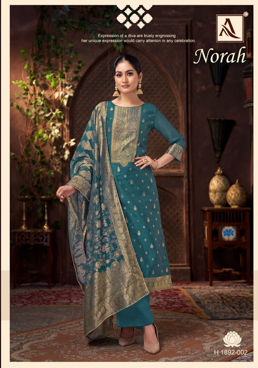 Norah Alok Jacquard Karachi Salwar Suits Exporter Ahmedabad