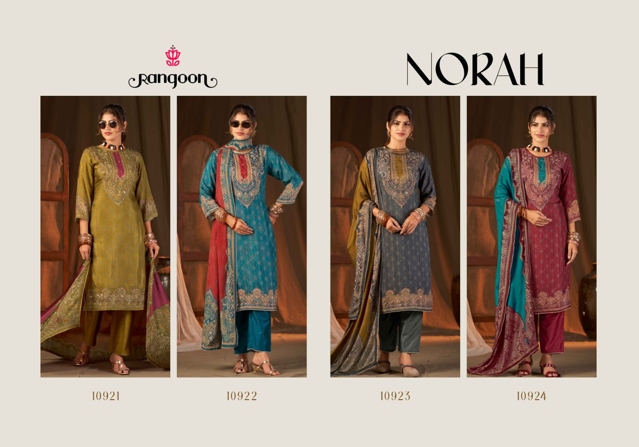 Norah Rangoon Muslin Readymade Pant Style Suits Exporter