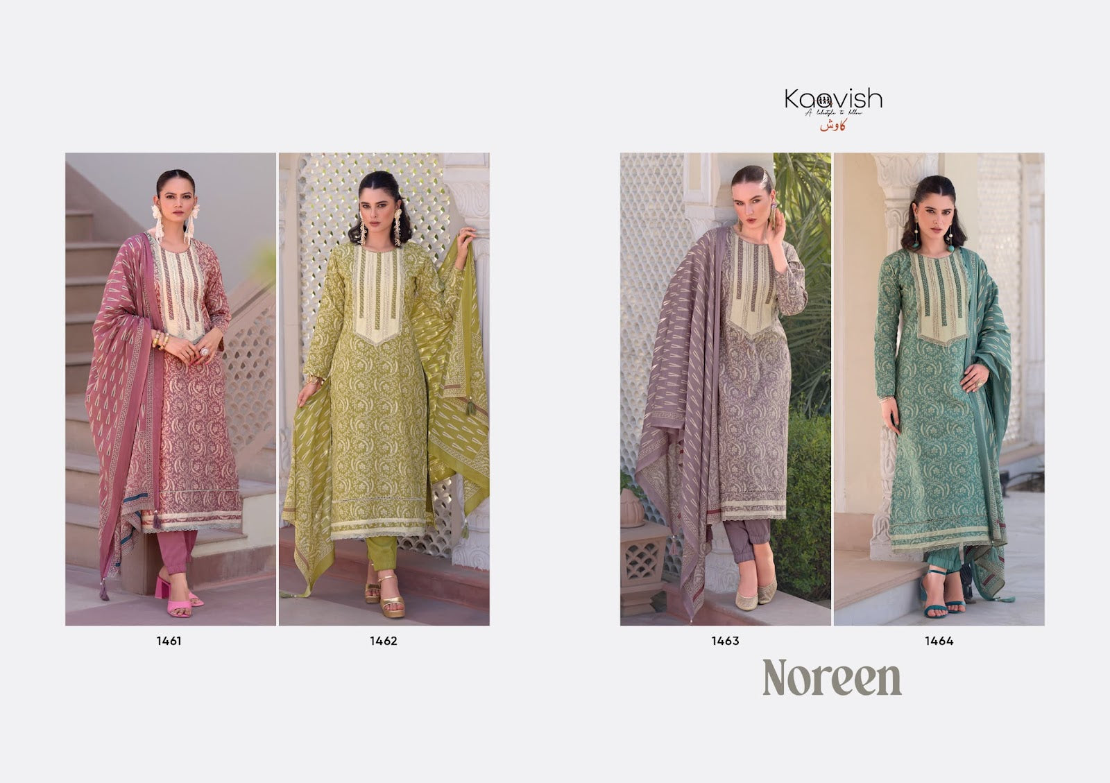 Noreen Kaavish Lawn Cotton Pant Style Suits Supplier Ahmedabad