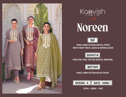 Noreen Kaavish Lawn Cotton Pant Style Suits Supplier Ahmedabad
