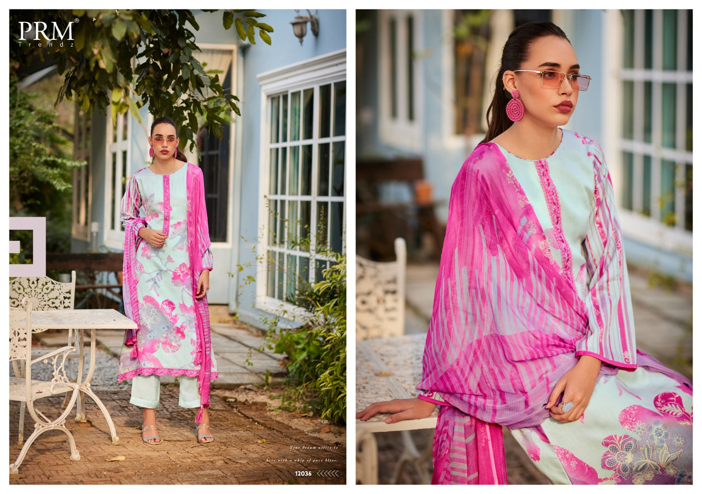 Noreen Prm Trendz Jam Cotton Pant Style Suits Supplier India