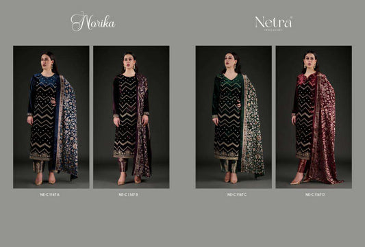 Norika Netra Velvet Suits Wholesaler Gujarat