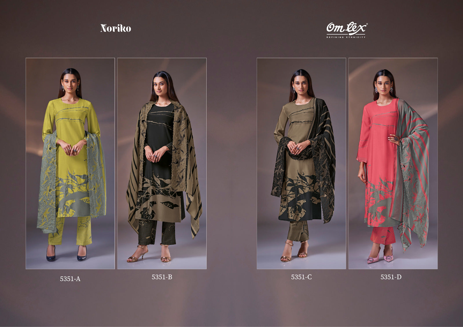 Noriko Omtex Silk Pant Style Suits Wholesale Rate