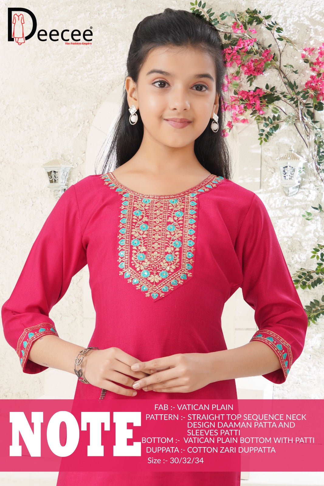 Note Deecee Vatican Girls Readymade Pant Suits Exporter Ahmedabad