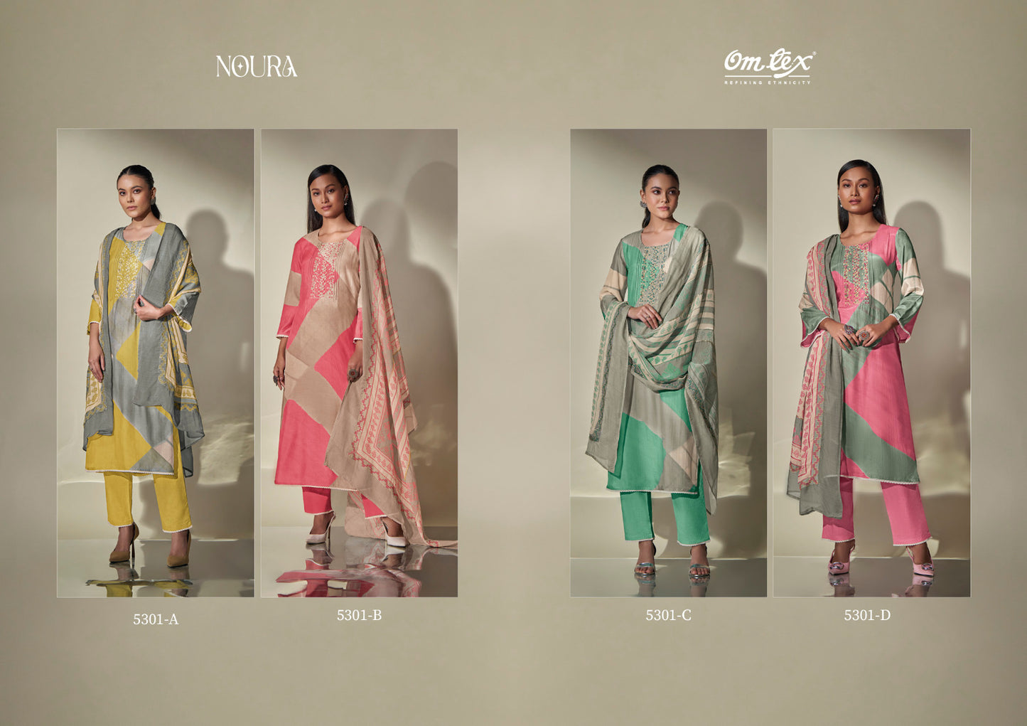 Noura Omtex Silk Pant Style Suits Wholesaler India