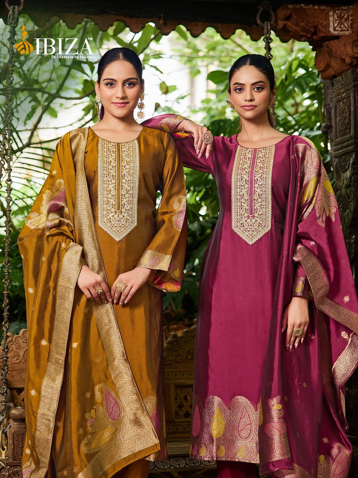 Nova Ibiza Banglori Silk Pant Style Suits Wholesaler Gujarat