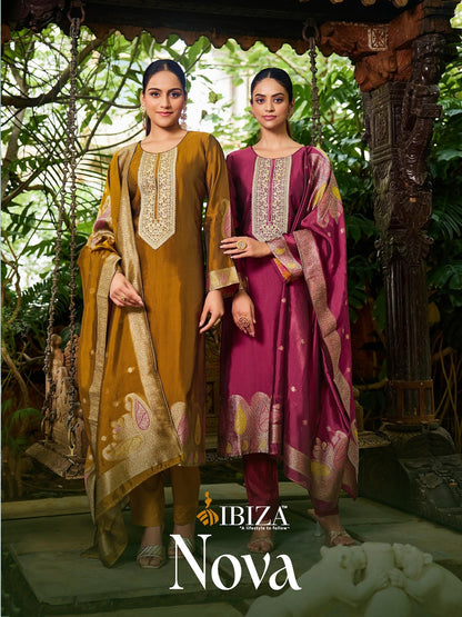 Nova Ibiza Banglori Silk Pant Style Suits Wholesaler Gujarat
