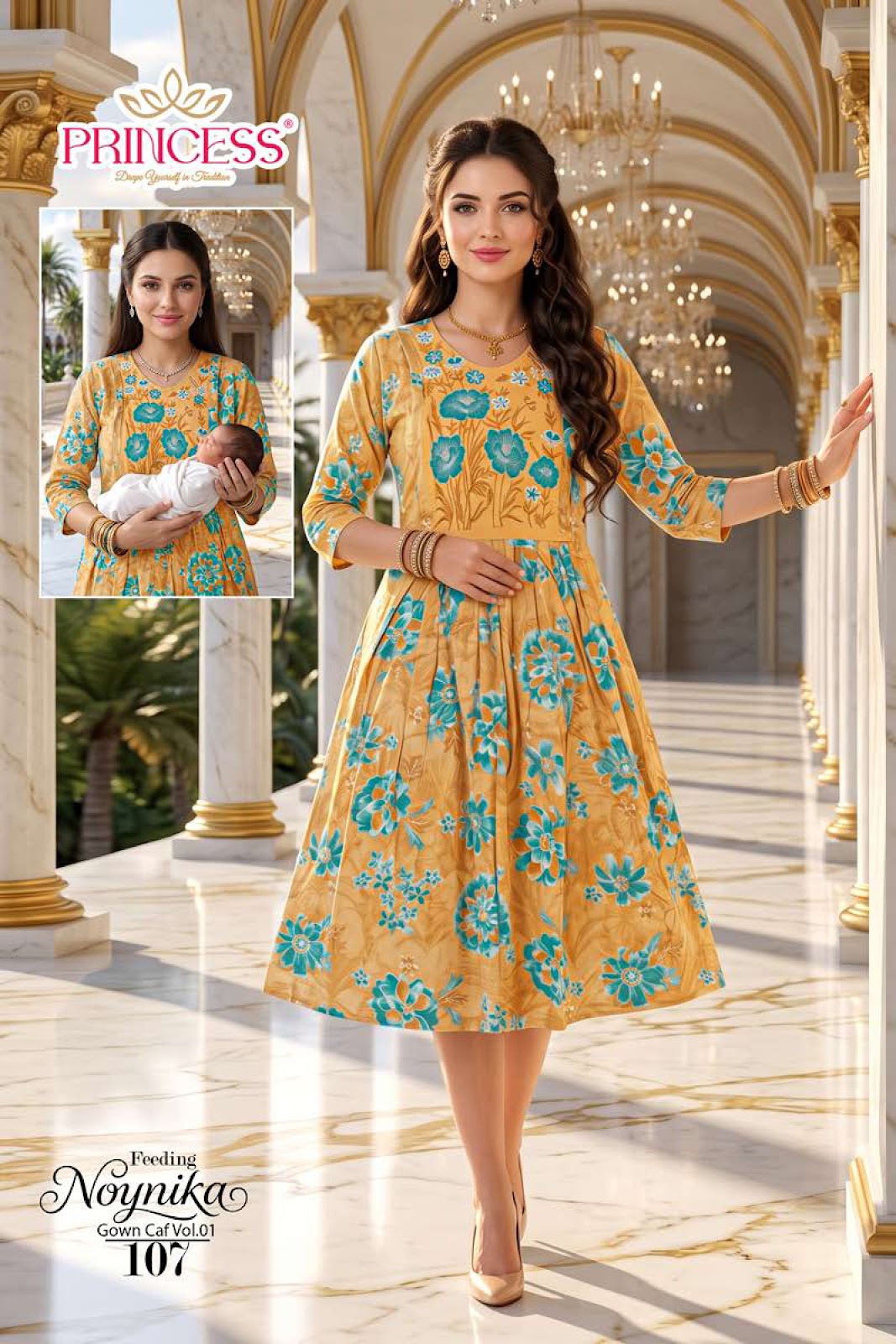 Noynika Vol 1 Princess Creation Reyon Feeding Kurtis Supplier